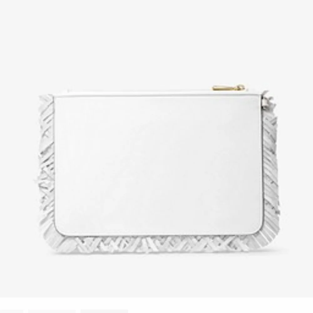 Michael Kors large woven leather pouch NWT - Picture 2 of 3